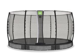 Trampoline rond enterré avec filet de protection 