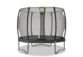 Trampoline rond sur pieds avec filet de protection noir