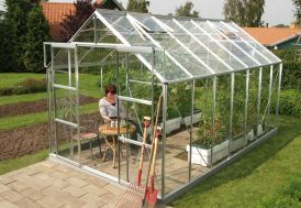 serre de jardin en verre trempé et aluminium Lams Laurus 11,30 m²