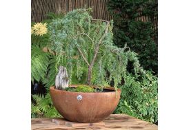 Vasque de jardin en PEHD effet Corten Papi Atoll