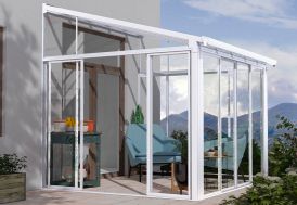 Véranda en kit aluminium blanc polycarbonate Sanremo 3 x 3 m Canopia by Palram