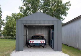 Garage en métal 1 voiture Sojag Everest anthracite 21,7 m²