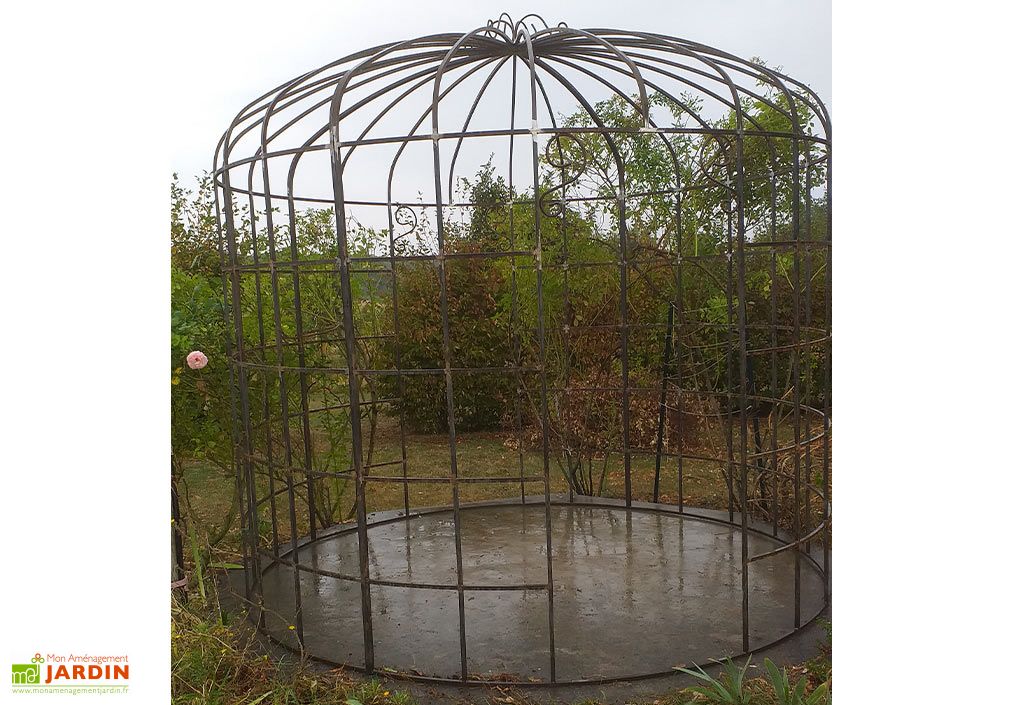Gloriette de jardin, gloriette en fer forgé - Mon Aménagement Jardin