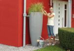 Cuve d’eau de pluie 300 L gris clair + bac à plantes + accessoires - 2en1