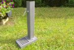 Fontaine de jardin en fonte borne Pixel avec vasque