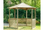 Kiosque de jardin bois autoclave - Brompton Lite 3,3 m² H. 2,45 m