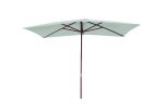 Parasol Droit en Bois et Polyester Beausoleil Oléron 2 x 3 m Gris