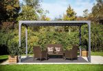 Pergola bioclimatique autoportée lames orientables manuelles 11 m²