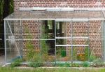 Serre de jardin adossée en verre Lams 7,2 m² - Melissa alu naturel