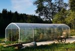 Serre à tomate en acier et polyéthylène Tonneau