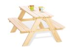 Table de Pique-Nique pour Enfants en Bois (Naturelle)