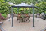 Tonnelle de jardin hexagonale Monaco 3,6 x 4 Grise | Palram - Canopia