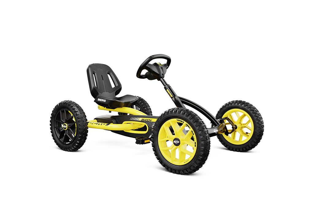 Kart à Pédales BERG Buddy John Deere – Go-Kart Enfant 3-8 Ans – Siège Et Volant Réglables – Pneus Gonflables