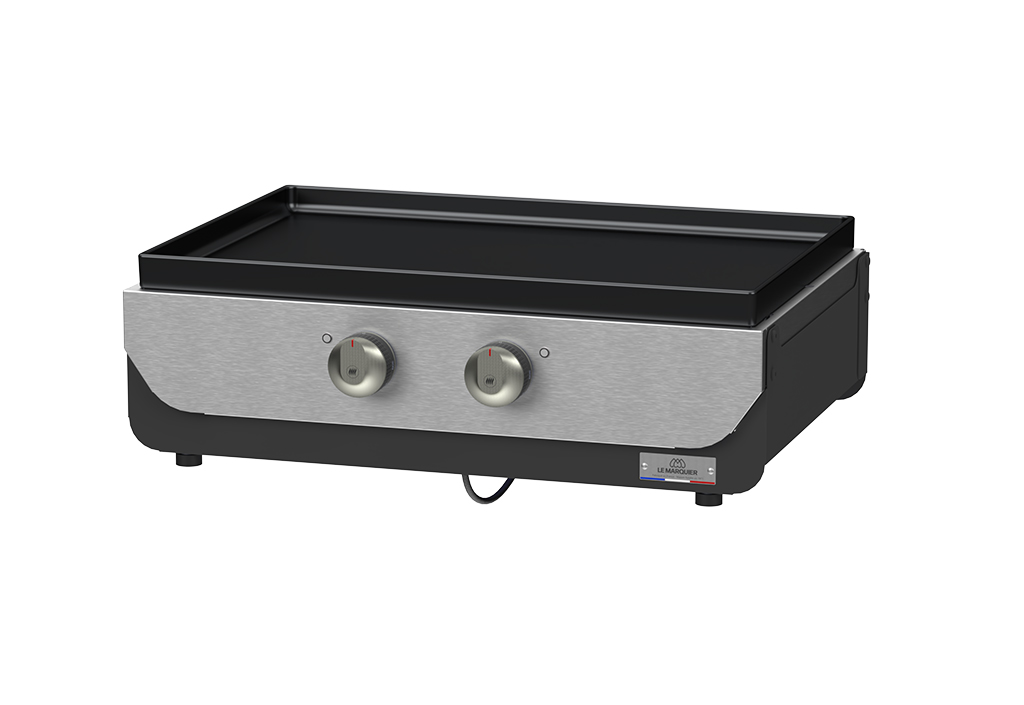 Plancha Électrique Duronic GP20 Antiadhésive XL 2000W 52x27cm - Idéale Pour 6-8 Personnes