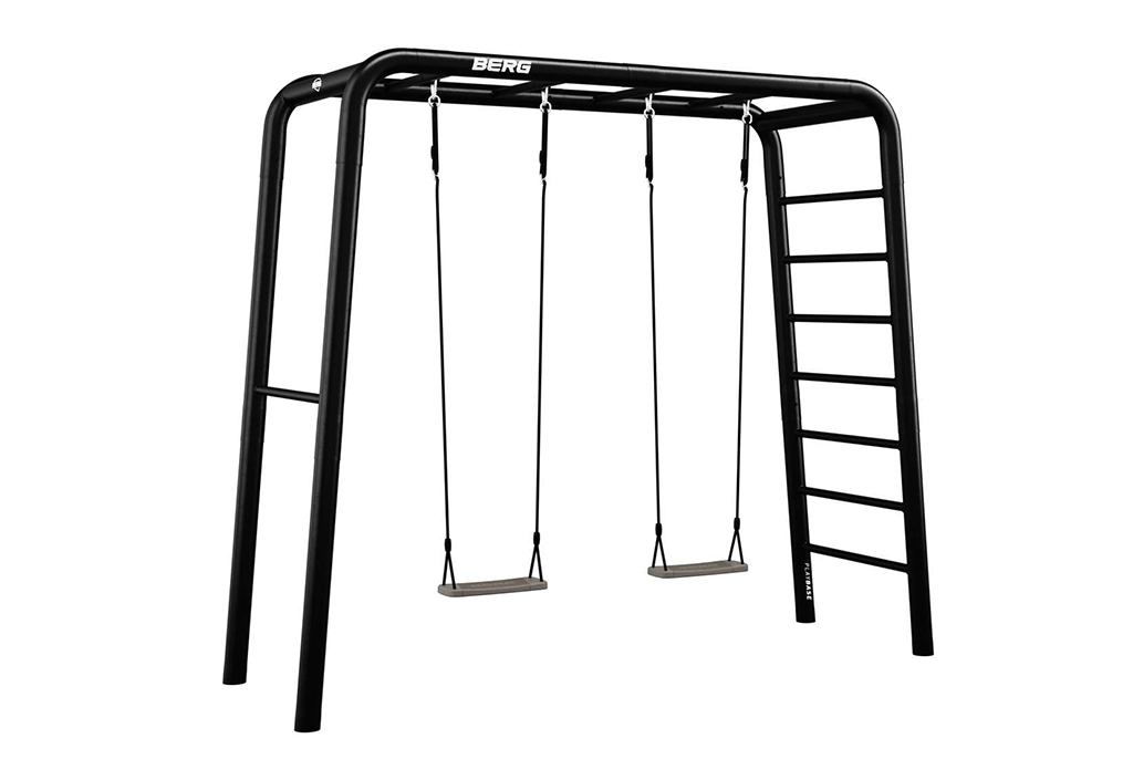 FUNLIO Ensemble balançoire 2 en 1 et butoir de porte pour tout-petits, avec 4 sacs de sable, support métal pliable intérieur/extérieur, facile à monter et ranger
