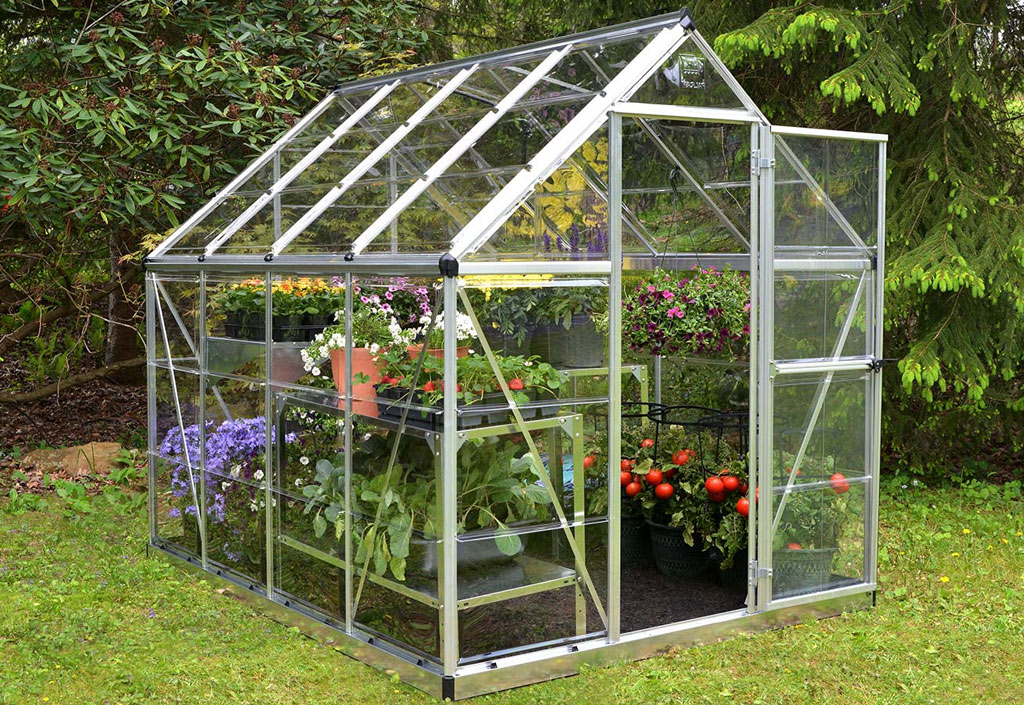 Serre de jardin polycarbonate Harmony Palram - Canopia argent