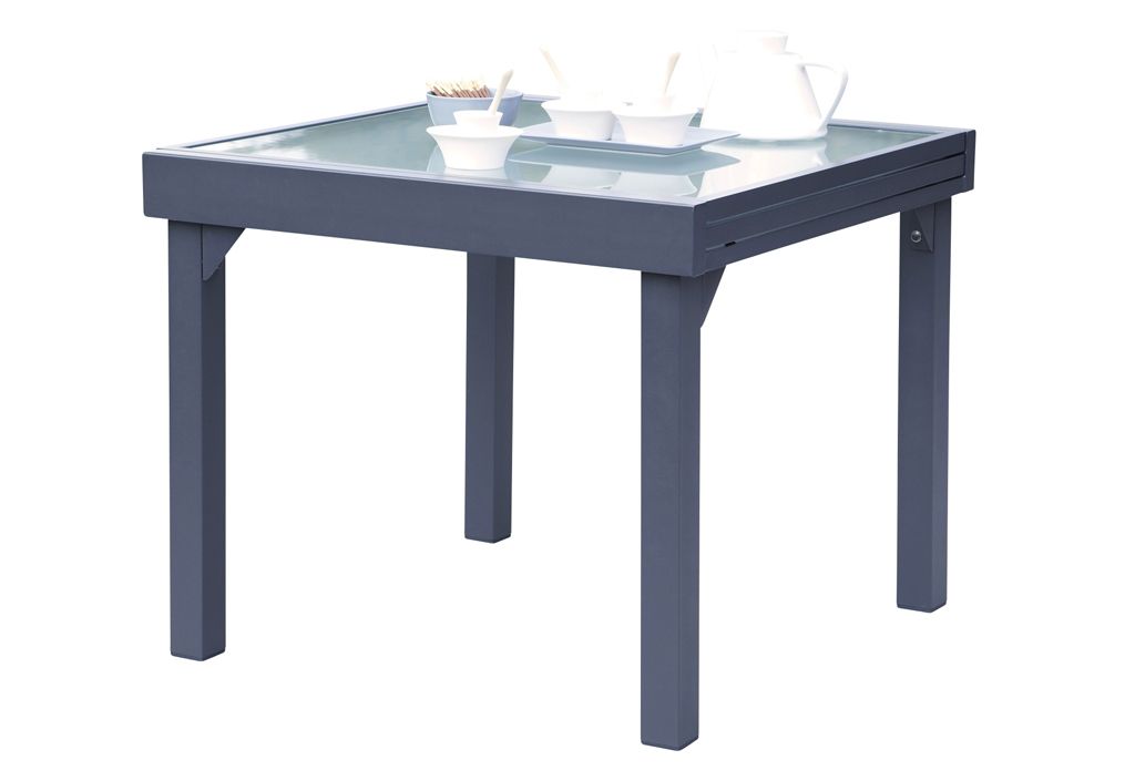 Table de Jardin Extensible Modulo 90x90/180x72cm (l,l,h) 4 coloris