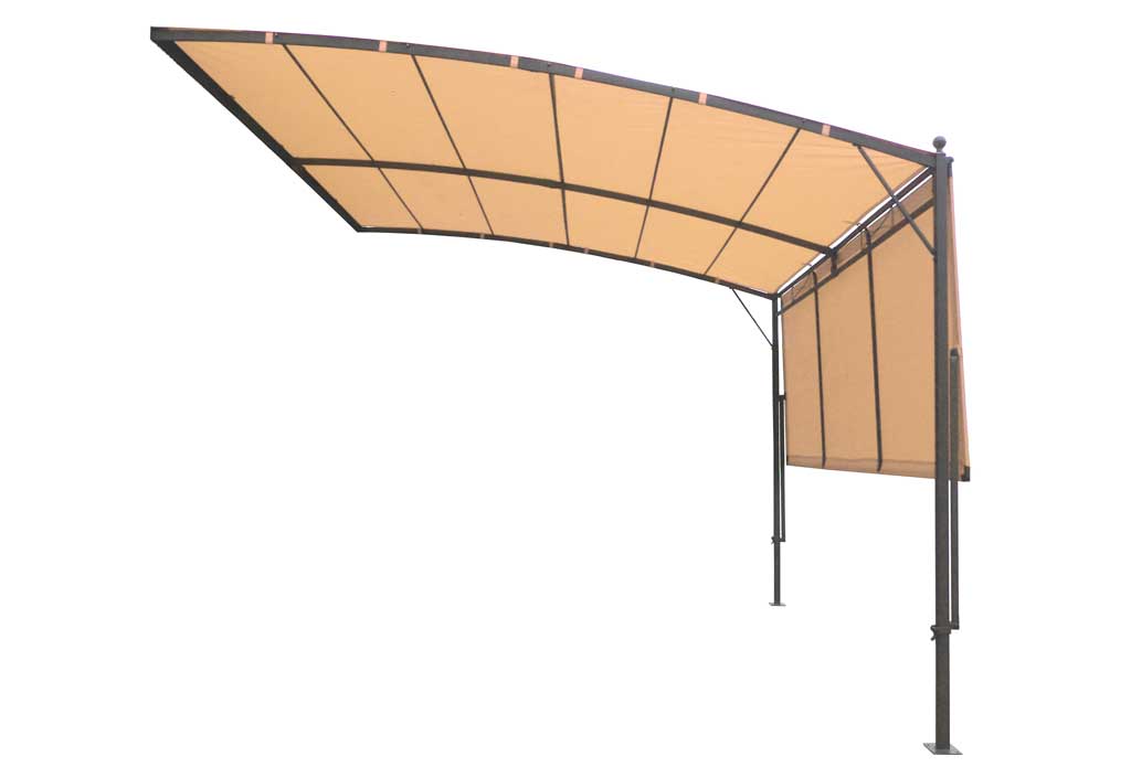 Tonnelle fer forge Patio adossée 2 x 3