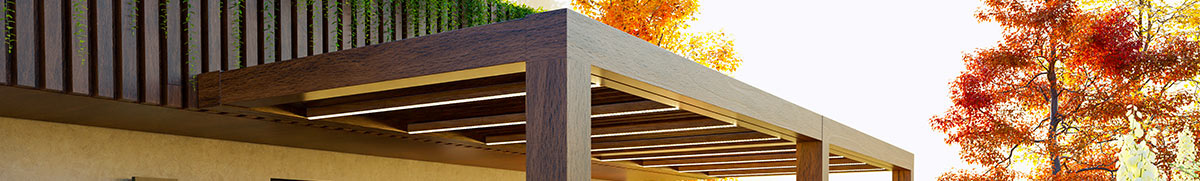 Pergola adossée en bois