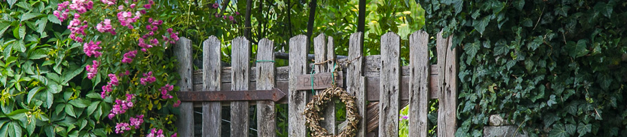 Clôture en bois.