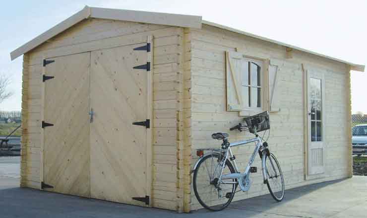 Garage en bois à monter.