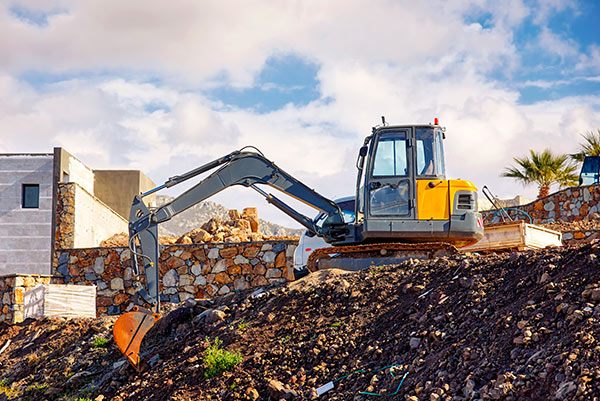 Pelleteuse pour chantier maison