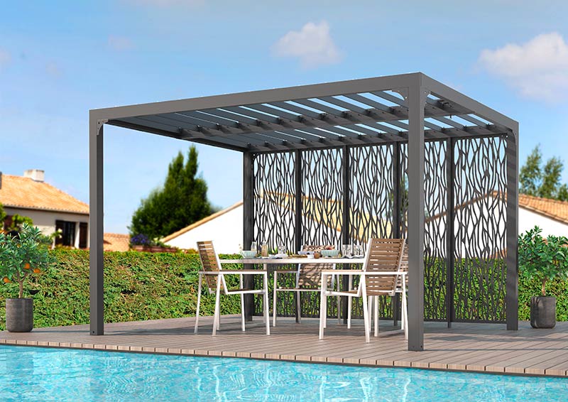 Pergola bioclimatique en aluminium Habrita