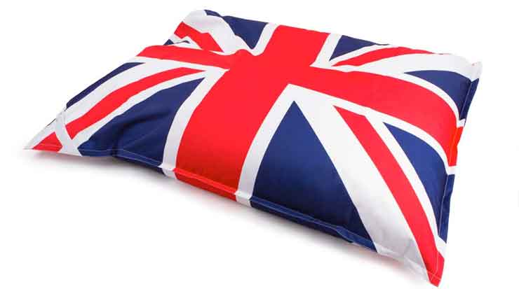 Pouf de jardin géant Union Jack.