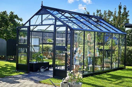 Serre jardin verre trempé aluminium