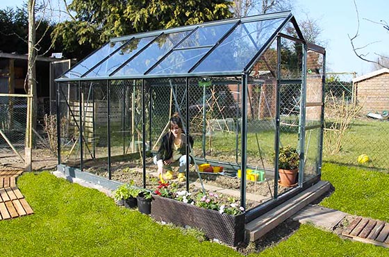 Serre de jardin en verre trempé